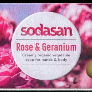 Sapun crema cu trandafir salbatic ecologic 100g Sodasan