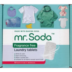 Tablete pentru masina de spalat rufe cu bicarbonat de sodiu 30 bucati x 25g Mr. Soda