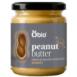 Crema de arahide crunchy bio 250g Obio