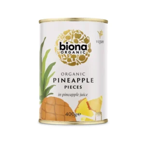 Ananas bucati in suc de ananas la conserva bio 400g Biona