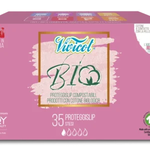 Protej slip din bumbac compostabil ecologic 1 picatura 35buc Vivicot