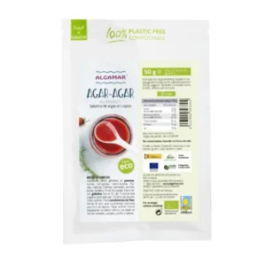 Agar agar fulgi bio 50g Algamar