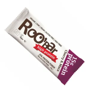 Baton proteic cu cirese si maca bio 60g Roobar