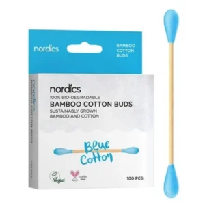 Betisoare din bumbac si bambus 100buc - albastru Nordics