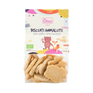 Biscuiti animalute din grau spelta bio 100g Obio