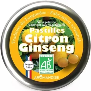 Bomboane artizanale cu lamaie si ginseng bio 45g Aromandise