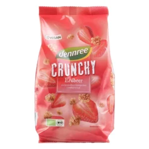 Cereale crunchy cu capsuni bio 375g Dennree