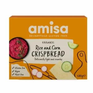 Crispbread din orez si porumb bio 120g Amisa