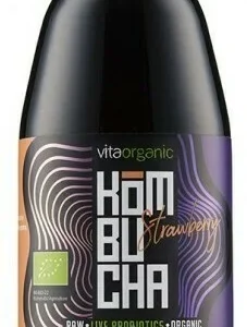 Kombucha cu capsuni bio 330ml Vita Organic
