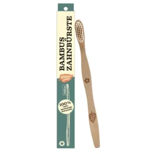 Periuta de dinti pentru adulti din bambus cu peri din ulei de ricin - medium Birkengold