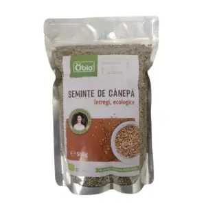 Seminte de canepa intregi bio 500g Obio