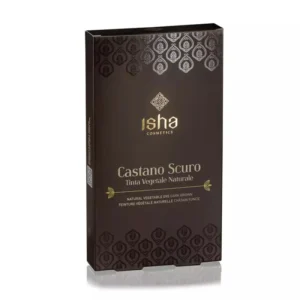 Vopsea de par naturala castaniu - inchis 100g Isha