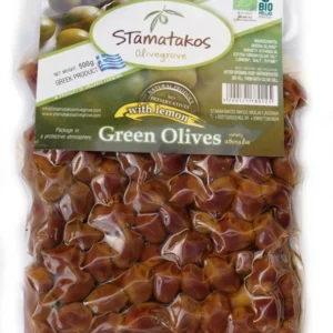 Masline verzi vidate bio 500g Stamatakos Olivegrove