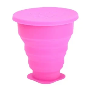 Pahar pliabil pentru igienizarea cupei menstruale roz 225ml Me Luna