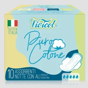 Absorbante de noapte din bumbac hipoalergenic 5 picaturi 10buc Vivicot